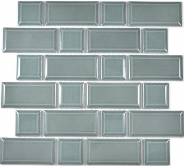 Metro Subway Azulejo Facet Petróleo Gris Mosaico Azulejo de cerámica Backsplash Cocina Pared MOS26WM-0218