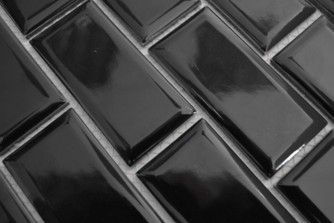 Metro Subway mosaico azulejos de cerámica backsplash cocina negro MOS26M-0303_f | 10 esteras de mosaico