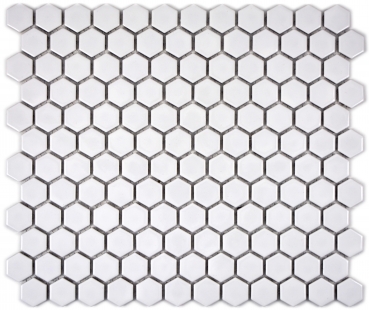 Muestra de mano mosaico azulejo cerámica hexágono blanco brillante azulejo backsplash cocina MOS11A-0102_m