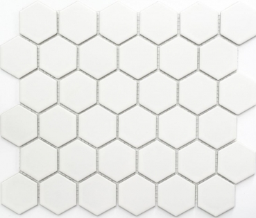 Hexagonal hexágono mosaico azulejo de cerámica blanco mate pared azulejo baño azulejo cocina azulejo backsplash WC - MOS11B-0111