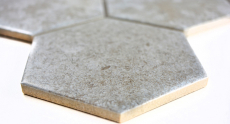 Azulejos de mosaico de cerámica gris hexágono cemento azulejo de la cocina WC azulejo del baño MOS11F-0202_f | 10 esteras de mosaico