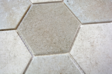 Muestra de mano mosaico azulejo cerámica gris hexágono cemento azulejo de cocina WC azulejo de baño MOS11F-0204_m