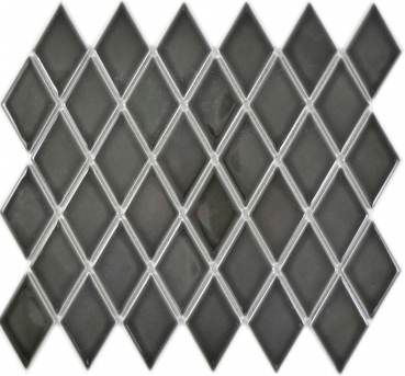 Retro mosaico de azulejos de cerámica diamante negro brillante ducha salpicaduras de azulejos backsplash cocina MOS13-DS0301
