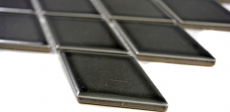 Retro mosaico de azulejos de cerámica diamante negro brillante ducha salpicaduras de azulejos backsplash cocina MOS13-DS0301