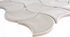 Abanico mosaico azulejo cerámica pastel piedra gris pared azulejo baño azulejo onda cocina WC - MOS13-FSW02
