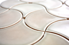 Abanico mosaico azulejo cerámica pastel piedra gris pared azulejo baño azulejo onda cocina WC - MOS13-FSW02