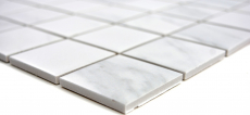 Azulejo de mosaico de cerámica Carrara look blanco gris baño azulejo backsplash cocina MOS14-0102