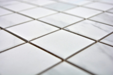 Azulejo de mosaico de cerámica Carrara look blanco gris baño azulejo backsplash cocina MOS14-0102