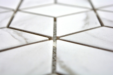 Cubo mosaico azulejo cerámica blanco antracita Carrara mirada pared azulejo baño azulejo cocina azulejo WC - MOS13-0102