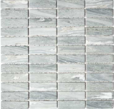 Pequeño azulejo de mosaico de cerámica efecto piedra gris pared azulejo baño MOS24-STSO23