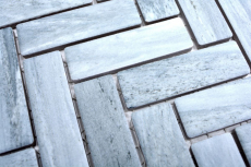 Espiga mosaico azulejo efecto piedra cerámica gris ducha salpicaduras azulejo backsplash MOS24-SO32