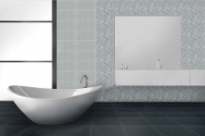 Espiga mosaico azulejo efecto piedra cerámica gris ducha salpicaduras azulejo backsplash MOS24-SO32