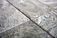 Muestra de mano mosaico azulejo cerámica efecto piedra estructura gris azulejo backsplash cocina MOS22-HWA9GY_m