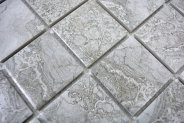Mosaico de azulejos de piedra natural aspecto gris estructura baño azulejos backsplash MOS16-0204_f | 10 mosaico esteras