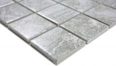Mosaico de azulejos de piedra natural aspecto gris estructura baño azulejos backsplash MOS16-0204_f | 10 mosaico esteras