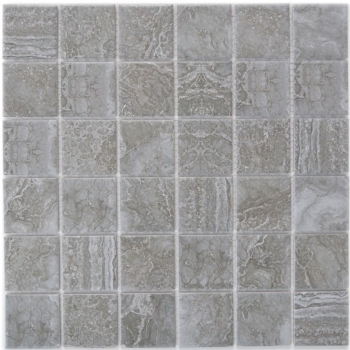 Muestra de mano mosaico azulejo aspecto piedra natural gris oscuro estructura azulejo backsplash cocina MOS16-0208_m