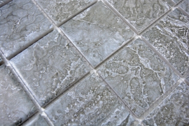 Muestra de mano mosaico azulejo aspecto piedra natural gris oscuro estructura azulejo backsplash cocina MOS16-0208_m