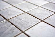 Mosaico de azulejos de piedra natural mirada estructura travertino gris azulejo backsplash MOS16-0211_f | 10 esteras de mosaico