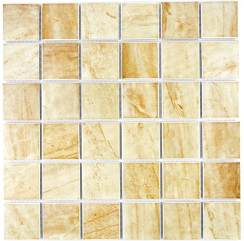 Muestra de mano mosaico azulejo piedra natural mirada estructura travertino beige amarillo pared azulejo MOS16-1202_m