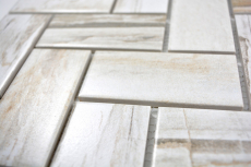 Mosaico de azulejos de cerámica beige en espiga de madera de color claro azulejos backsplash cocina MOS24-2002_f