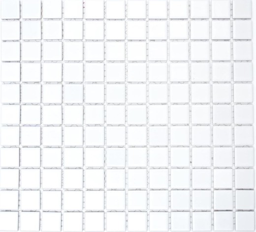 Muestra de mano mosaico azulejo cerámica BLANCO GLOSSY pared azulejo backsplash cocina ducha MOS18-0102_m