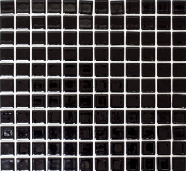 Muestra de mano mosaico azulejo cerámica NEGRO GLOSSY pared azulejo backsplash cocina MOS18-0302_m
