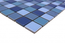 Mosaico de cerámica azul verde turquesa brillante mosaico azulejo backsplash MOS18-0408