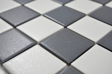 Muestra de mano tablero de ajedrez mosaico SLIPPROOF SLIPPROOF negro blanco MOS14-0103-R10_m