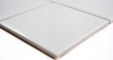 Muestra de mano mosaico azulejo cerámica blanco brillante azulejo backsplash cocina MOS23-0101_m