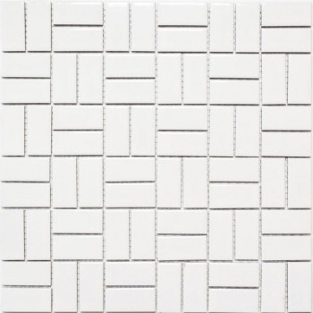 Muestra de mano mosaico azulejo cerámica molino de viento blanco brillante cocina azulejo pared azulejo MOS24-CWM7WG_m