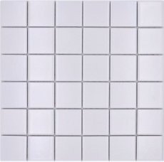 Mosaico de cerámica blanco mate azulejo espejo pared del baño MOS16B-0111