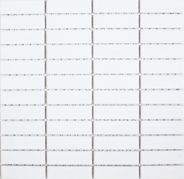 Mosaico de azulejos de cerámica barras de blanco mate bañera revestimiento MOS24-0111_f