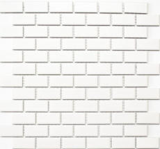 Mosaico compuesto ladrillo deslizamiento ladrillo cerámico blanco mate revestimiento de bañera MOS24-03WM