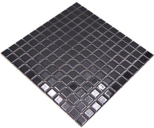 Muestras de mano mosaico azulejo NOCHE NEGRO GLOSSY salpicadero de cocina MOS18D-0301_m