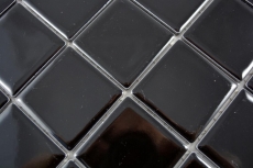 Azulejo de mosaico de cerámica negro de alto brillo azulejo backsplash cocina splashback MOS16B-0301