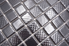 Mosaico de cerámica azulejos de mosaico NEGRO GLOSSY ESTRUCTURA cocina splashback MOS18-CG123