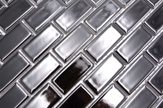 Composite mosaico ladrillo resbalones ladrillo cerámico negro brillante cocina splashback MOS24-4BG