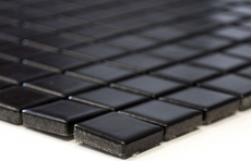 Mosaico de cerámica negro mate azulejo backsplash cocina splashback MOS18D-0311_f