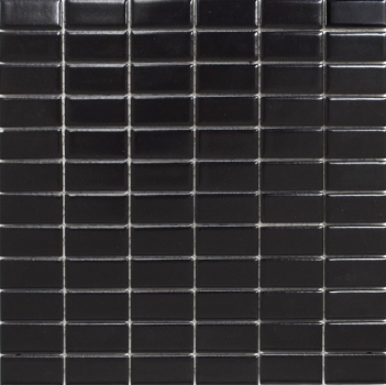 Muestra de mano mosaico azulejo cerámica varillas negro mate azulejo WC azulejo de baño MOS24B-0311_m