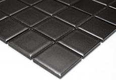 Mosaico de cerámica negro mate azulejo backsplash cocina splashback MOS16-0311_f