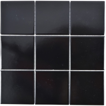 Muestra de mano mosaico azulejo cerámica negro mate azulejo de baño WC MOS23-0311_m