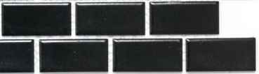 Mosaico de cerámica ladrillo negro mate pared de la ducha MOS24-04BM_f
