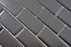 Mosaico compuesto azulejo de cerámica ladrillo negro mate pared de la ducha cuarto de baño cocina MOS24-04BM