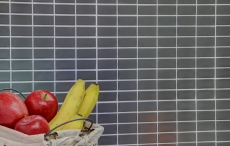 Rod mosaico de azulejos de cerámica de metal gris antracita mate revestimiento de paredes baño cocina MOS24B-0211