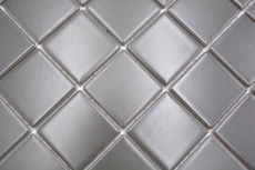 Azulejo de mosaico de cerámica gris metal mate azulejo backsplash cocina backsplash MOS16B-0211