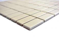 Muestra de mano mosaico cerámica barras beige mate azulejo WC azulejo de baño MOS24D-1911_m