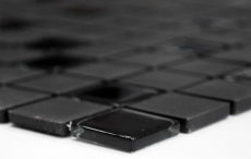 Mosaico de azulejos de cerámica negro sin esmaltar de vidrio de pared MOS18-CUG70