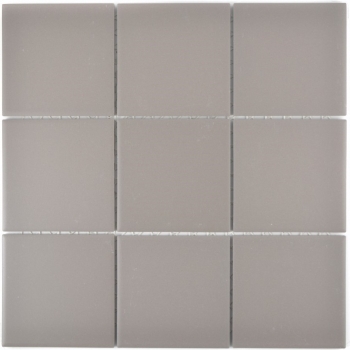 Muestra de mano azulejo mosaico cerámica gris sin esmaltar salpicadero de cocina MOS22-0202_m