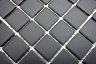 Muestra de mano azulejo mosaico cerámica grafito negro sin esmaltar plato de ducha azulejo de suelo MOS18B-0311-R10_m