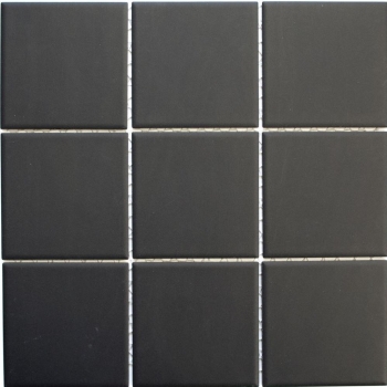 Muestra de mano mosaico azulejo cerámica negro sin esmaltar cocina splashback MOS14-CU922_m